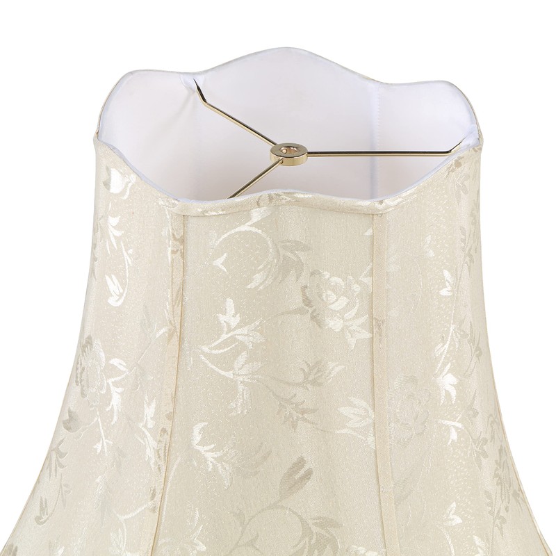 Aspen Creative 34067, Handsewn Pagoda Ivory Spider Shade, Jacquard Textured