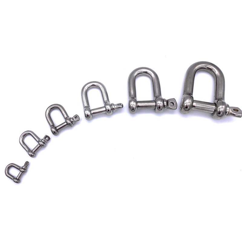 V4A Stainless Steel Shackle Diameter 8 mm Straight Short Shape