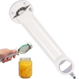 1Pcs Multifunctional Retractable Bottle Opener, Stainless Steel Adjustable Cap Screwer to Remove Stubborn Lids, Labor Saving Jar Lid Opener for Weak Hands Senior Arthritis(1PCS)