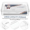 EXCEART Box Transparent ID Storage Box Paper Storage Organizer Document