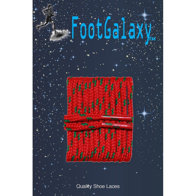 FootGalaxy Round Laces For Boots And Shoes, 72, Red with