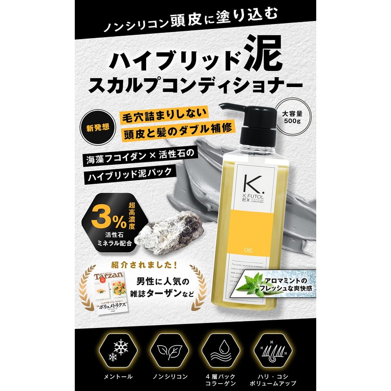 Keftle EX Scalp Shampoo & Conditioner Travel Shampoo Label Set