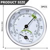 Nizirioo Analogue Thermometer Hygrometer 2-in-1: 3 Pieces Temperature and Humidity
