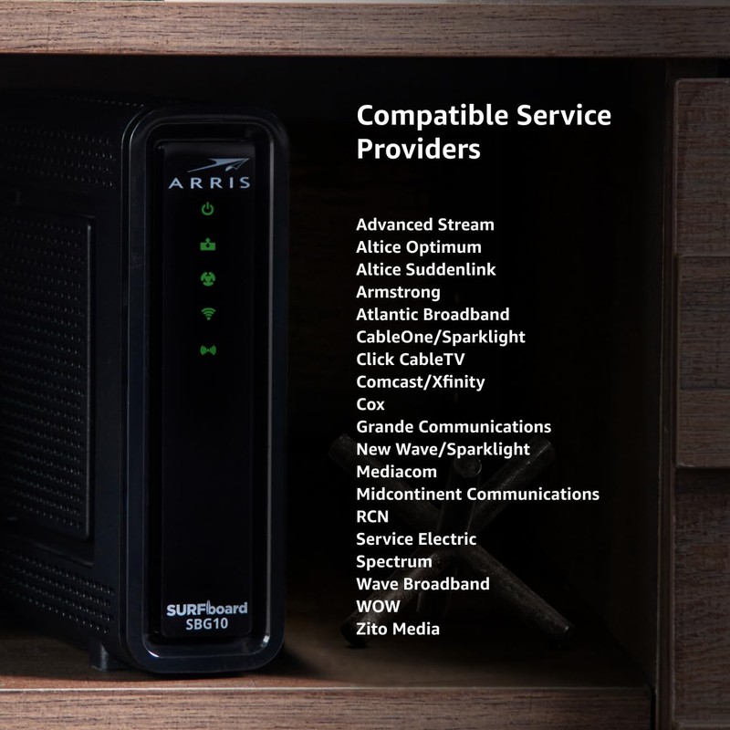 ARRIS (SBG10-RB) - Modem Router Combo - DOCSIS 3.0 16