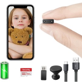 【Free 64G】 Smallest Wireless WiFi Battery Camera,HD1080P Security Camera,Portable Vdeo Surveillance,Baby Monitor with Night Vision,Motion Detection,Cloud Storage for Security with iOS Android APP