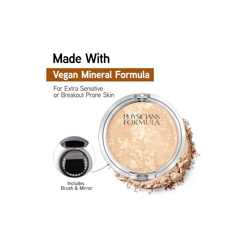 Physicians Formula Mineral Wear Talc-free Mineral Face Powder, Translucent, 0.3-Ounces
