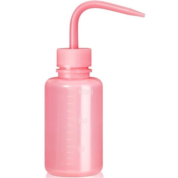 Valchoose 150ML Pink Wash bottles squeeze 5oz Mini Professional, Water Bottle for Lash Extensions, Easy to Carry Lash water bottle squeezer (1Pack)