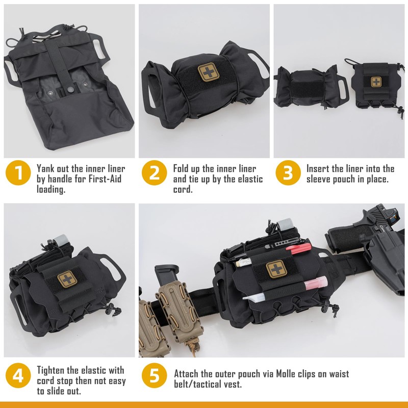 LIVANS Molle Medical IFAK First Aid Pouch Empty for Duty