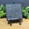 Irish Slang Square Printed Slate Drink Coasters Set of 4
