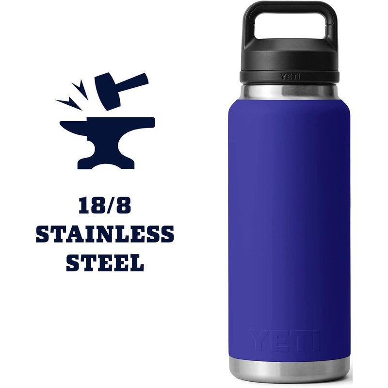 YETI Rambler 36 oz Bottle, Leakproof, Vacuum Insulated, Stainless Steel