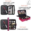 LACOPINE Portable Cosmetic Organizer with Shoulder Straps Multi Functional Cosmetic