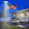 Solar Flag Pole Light Outdoor Dusk to Dawn, Top Mount