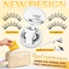 QUEWEL Magnetic-Eyelashes with Applicator, Portable Magnetic Eyelashes Natural Look, Upgrade