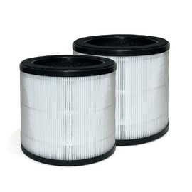 Nispira HAPF360 Type J Filter Replacement For Holmes HAP360W HAP360 Bionaire 360° UV Air Purifier BAPF361 3-in-1 True HEPA Activated Carbon 2 Packs