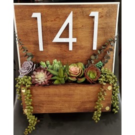 5 Inch Modern Plastic House Numbers and Letters with hardware included. Black and White Arrows, North South East West, Unit A B, No.- Dash, 1/2 (N, WHITE)