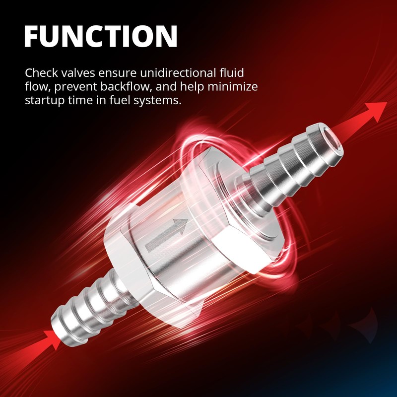 EVIL ENERGY 5/16" Fuel Check Valve One Way Inline Non