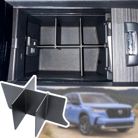 TACOBRO Center Console Dividers Compatible with Honda Pilot 2016-2022 / Ridgeline 2017-2022 2023/ Passport 2019-2022 2023 Accessories, Interior Armrest Insert Underseat Storage