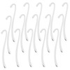 YYANGZ 15PCS Silver Plated Smooth Bookmark, Hook Bookmark, Jewelry Making