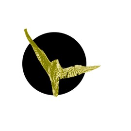 B48 Falcon CHROME GOLD COLOURED English Pewter on an Air Freshener fits on a Vent Clip Kit Decoration