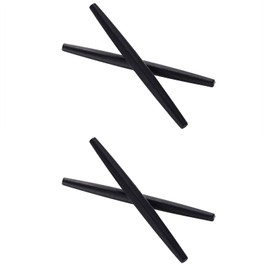 NicelyFit Temple Earsocks Sleeves Replacement for Oakley Eyeglass Frame OX3107 OX3093 OX5050 OX5072 OO4020 OO4036 OO6006 (2 Pairs of Satin Black)