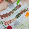 30Pcs Cute Christmas Press on Nails Short Almond False Nails