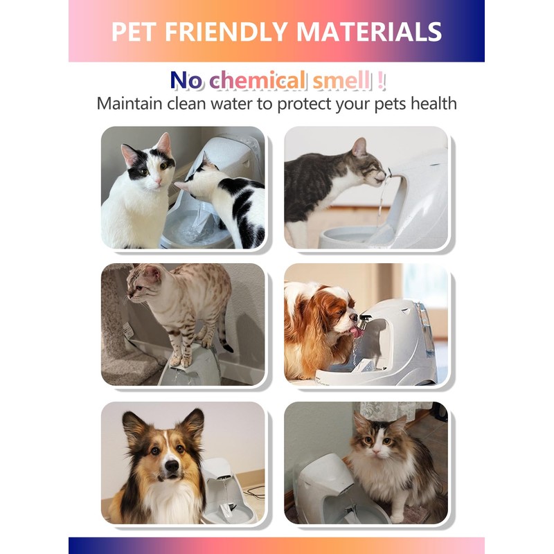 TOGGATH Cat Water Fountain Filter Compatible with PetSafe Drinkwell Platinum,