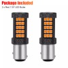 Wowpartspro 2x 1157 66 LED Strobe Flash Safety Brake Stop
