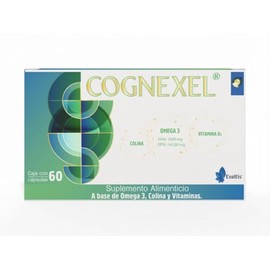 EXELTIS RETHINKING HEALTHCARE Cognexel: Colina, Omega 3 (DHA 1000 mg, EPA 142.80 mg) y Vitamina D