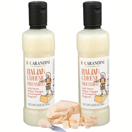 Carandini Italian Cheese Dressing with Sweet White Vinegar & Parmigiano Reggiano DOP – Gourmet, Gluten-Free, Light & Creamy, Sweet & Tangy Flavor – 8.45 fl oz (Pack of 2)