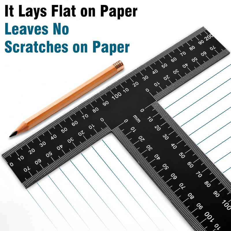 T Square Ruler - 12 inch Metal T Ruler for