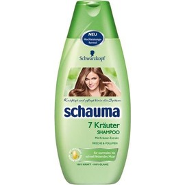 Schauma SHAMPOO 7 Herbs, 400 ml (2 x 400 ml) for Normal and Greasy Hair