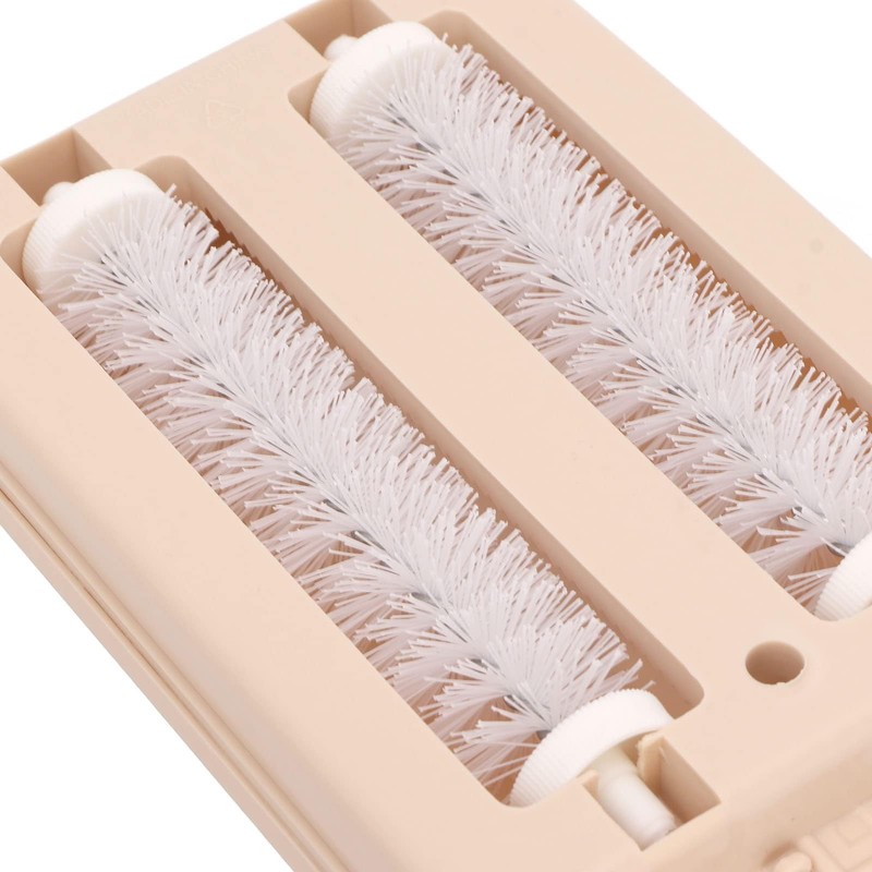 Agatige Carpet Debris Sweeper Brush, Double Roller Handheld Manual Sweeper