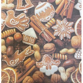 Decoupage Paper 3-ply Napkins - Christmas Holiday Gingerbread Packs of 20