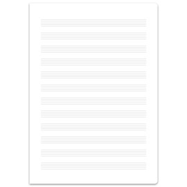 Staufen Green Sheet Music Book - DIN A4, 12 Note System, 8 Sheets, Premium White 90 g/m² Recycled Paper, Round Corners Prevent "Donkey Ears", Pack of 1