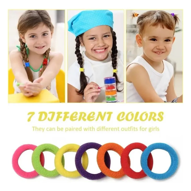 Bp- H 600 Ligas Donas Para El Cabello Chicas Multicolores
