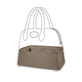 DGAZ Silk Purse Organizer Insert Fits Bolide 1923mini/25/27/31/35,Silky Smooth Bag Organizer，Luxury Handbag & Tote Shaper(Etoupe grey,Bolide31)