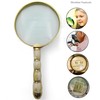 Meridian Nauticals Solid Brass Mother of Pearl 10X Magnifier, Handheld