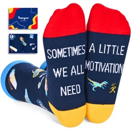 HAPPYPOP Running Gifts, Gifts For Runners Men Women Gifts For Runners Male Female, Funny Running Socks For Men Women Runner Socks