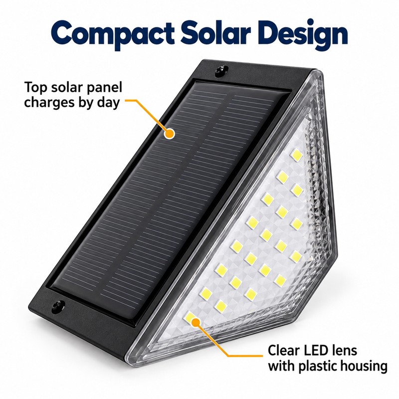 8-Pack Solar LED Step Lights, Waterproof Outdoor Stair & Deck