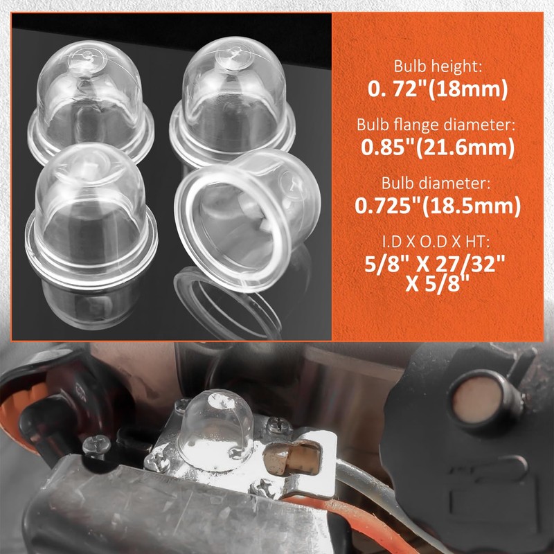 LEFITPA 4 Pack Replacement Primer Bulb Pump for Zama C1U
