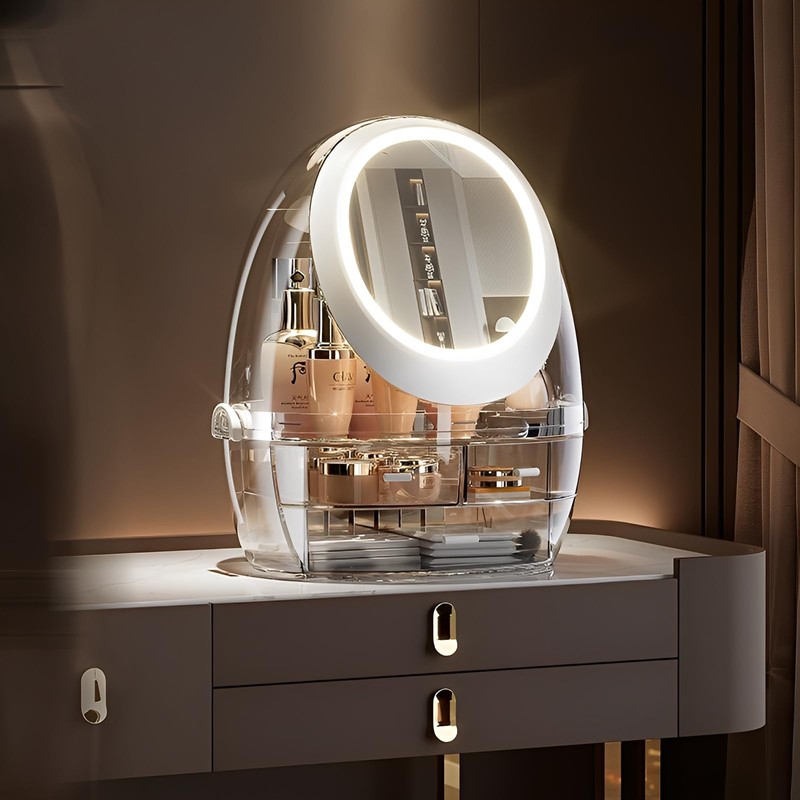 Sooyee Makeup Organizer,Make Up Organizer Stands,Acrylic Makeup Storage 10 Makeup