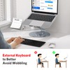 OMOTON Adjustable Laptop Stand with 360 Rotating Base, Ergonomic Laptop