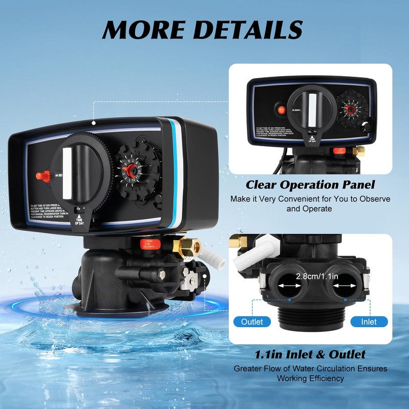 110V 12-Day Time Clock Control Valve 3W Water Purifier Time