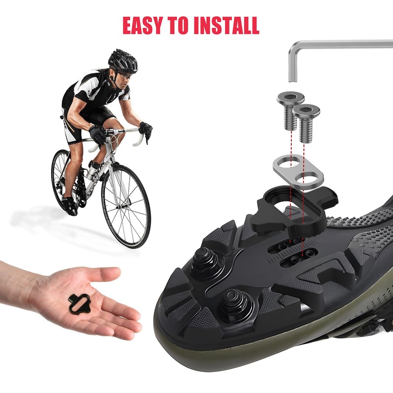 Ambienden SPD Cleats for Road Cycling Shoes | 2-Bolt KEO-Compatible