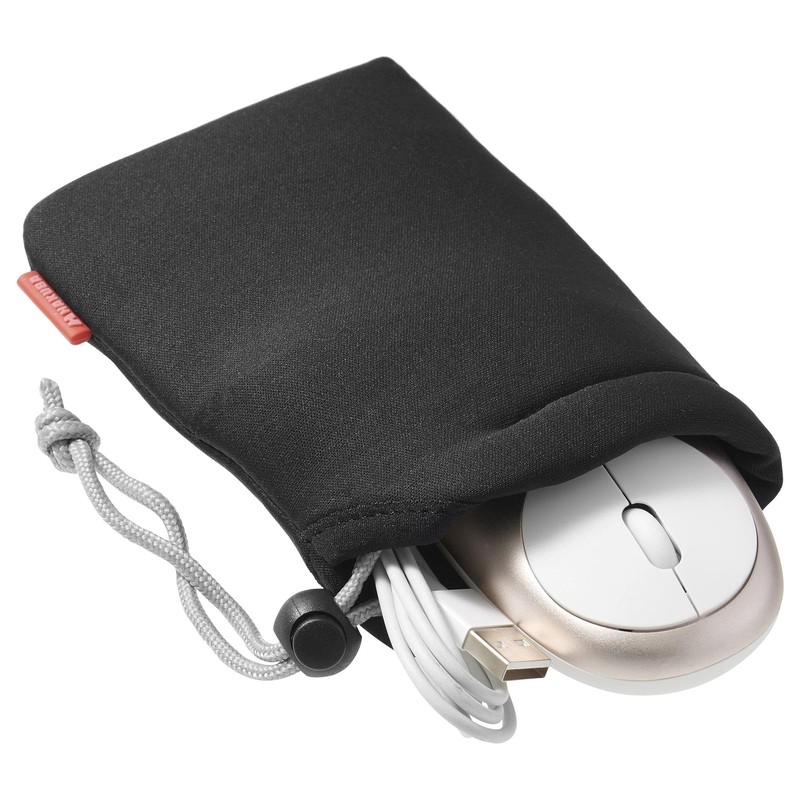HAKUBA Camera Case, Soft Cushion Pouch, Small, Black, Drawstring Bag,