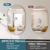 JIINGYO Frameless Oval Mirror, 22"x30" Beveled Oval Bathroom Vanity Mirrors