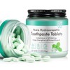 Toothpaste Tablets, Natural Peppermint Chewable Toothpaste Tabs, Fluoride Free, Travel