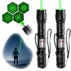 MIPREZT [2 Packs] Rechargeable Professional Green Light Flashlight Long Distance