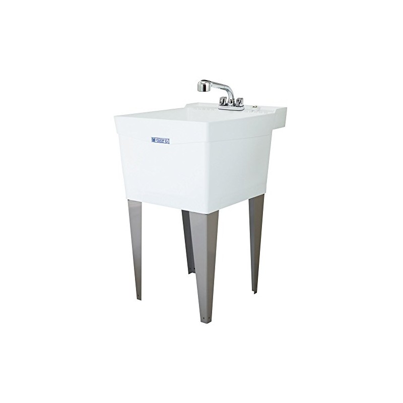 E.L. MUSTEE 19CF 20x24 Combo Laun Tub, White