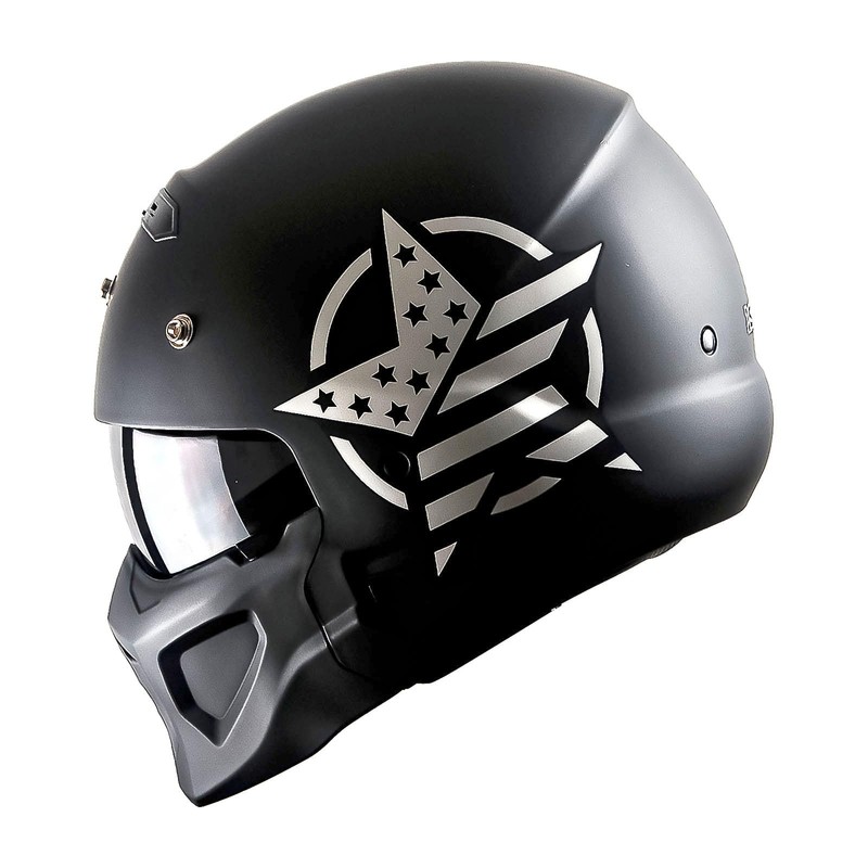 1Storm Motorcycle Full Face Helmet Open Face Helmet with Smoked